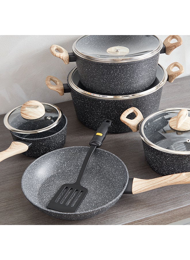Home Box - مجموعة أواني الطهي غير اللاصقة المصنوعة من الحديد Nevada 11 قطعة 30x12.8x35 سم - Image 1