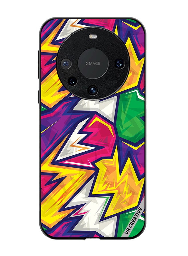 VR CREATIVE Protective Case Cover For Huawei Mate 60 Pro Plus Colorful Abstract Geometric Design Multicolour - Image 1