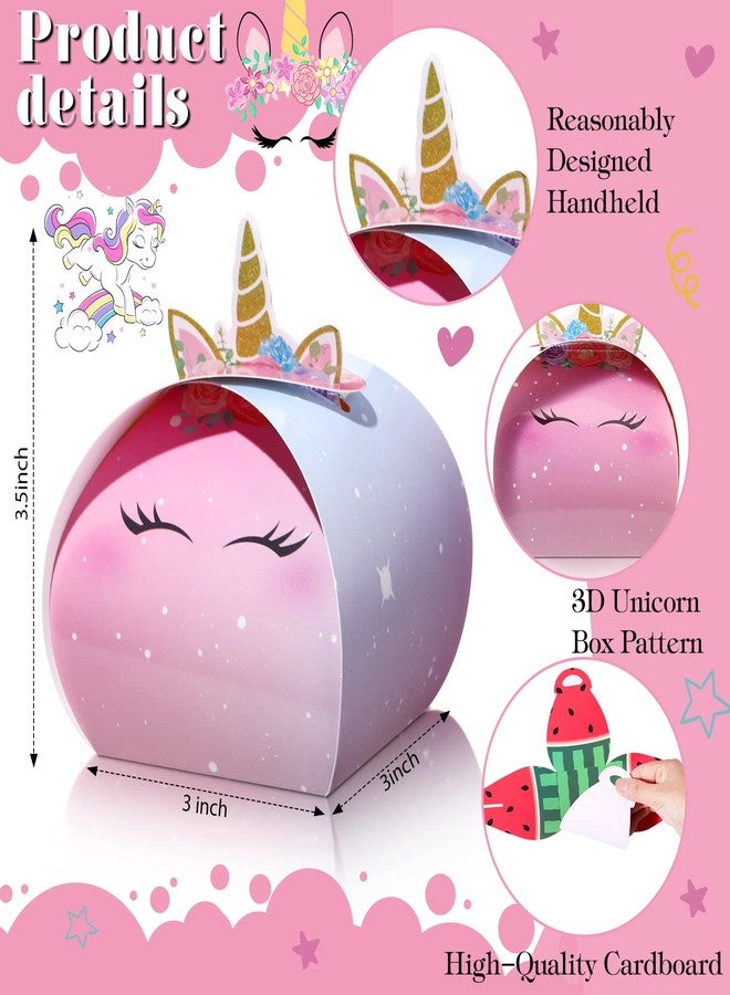 TaoBary Unicorn Party Favors - 36 Piece Candy Box Treat Box for Unicorn Birthday Party Supplies & Shower Decoration - Image 3