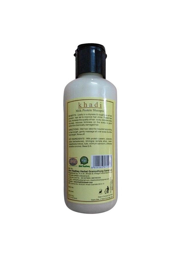 KHADI RISHIKESH Herbal Milk Protein Shampoo Combo Set Pack Of 2 X 210 Ml (420 Ml) - Image 3