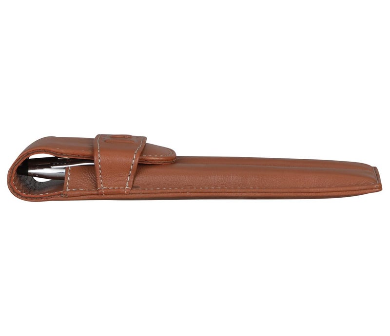 Adamis Leather Handcrafted Double Pen Pouch With Loop |Portable Pen Case For 2 Fountain Pen, Roller Pen, Pen Holder,Pen Case |Ideal Gifts For Men,Women,Boss,Dad 7 Inch X 2 Inch In W51 Tan, Black - Image 4