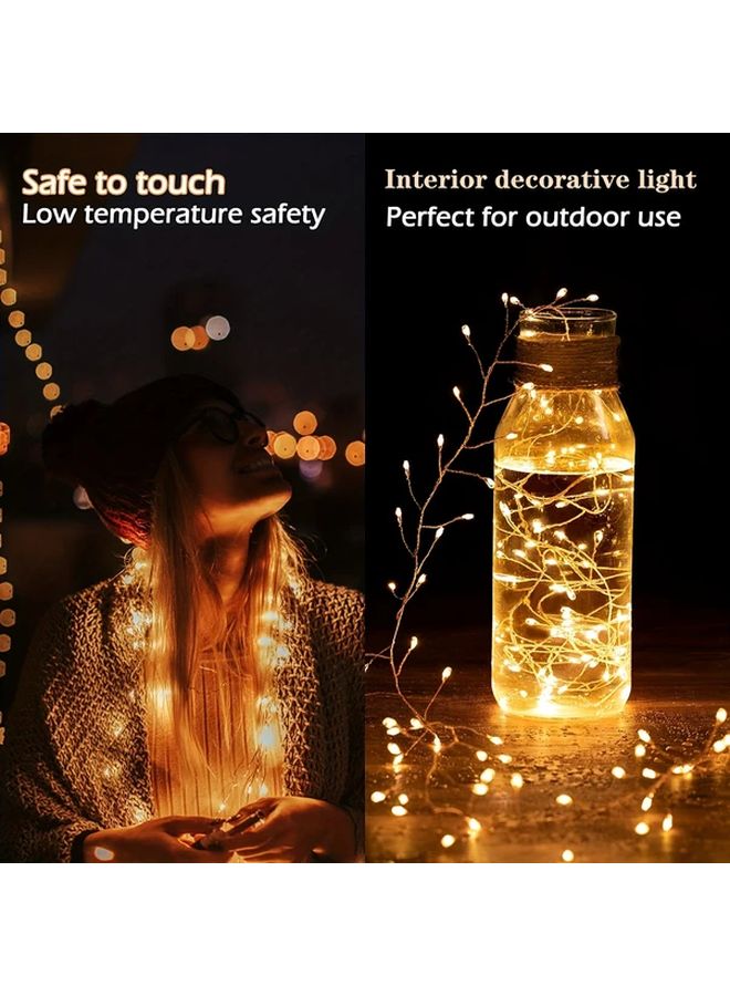 USB Powered Fairy LED String Lights 50 LEDs Warm White 8 Modes Timer Remote - Image 5
