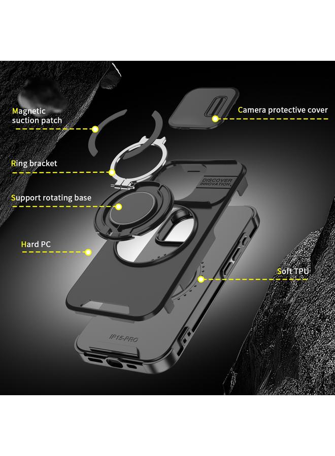 اس-توب جراب لهاتف iPhone 15 Pro مزود بحلقة منزلق وحامل كاميرا - Image 4