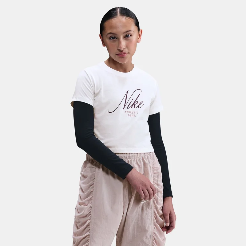 نايكي Kids' Sportswear Cropped T-Shirt