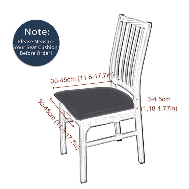 4pcs Navy Color Chair Cushion Covers Elastic Bench Covers With Tongue Buckle Reinforcement Design Easy To Disassemble And Clean For Cafe Hotel Restaurant - Image 3