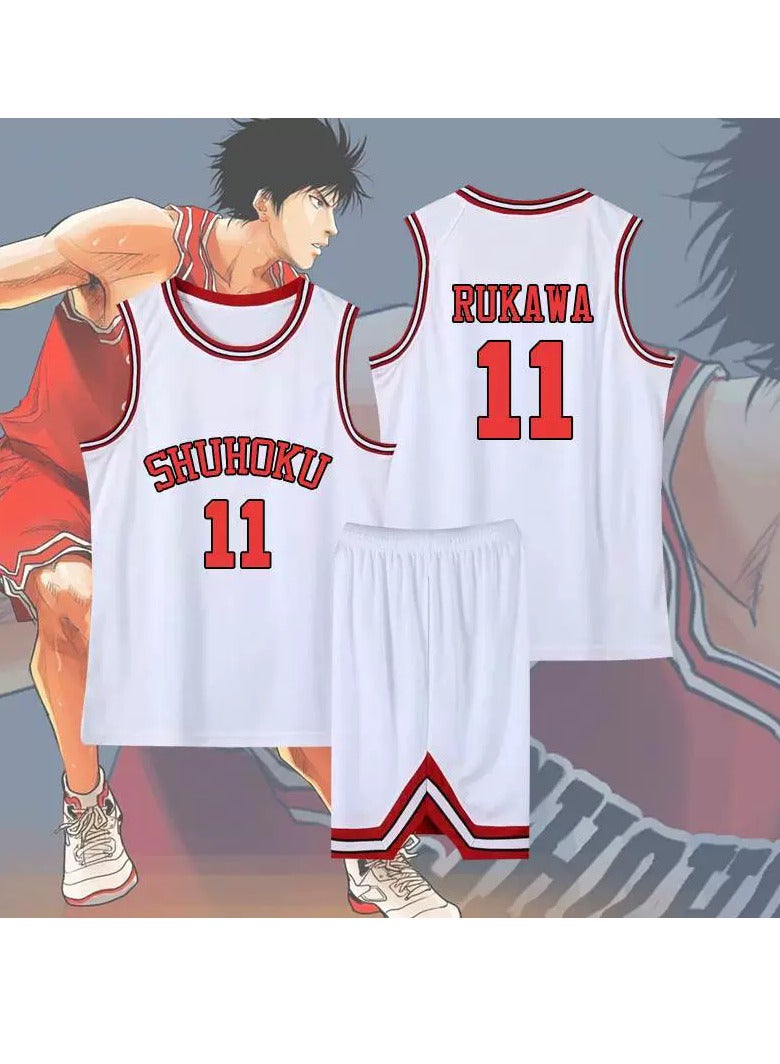 Slam Dunk 2 Piece Set Slam Dunk Costume, Lightweight Breathable Sports Basketball Jersey, Halloween Cosplay Costume - Image 1