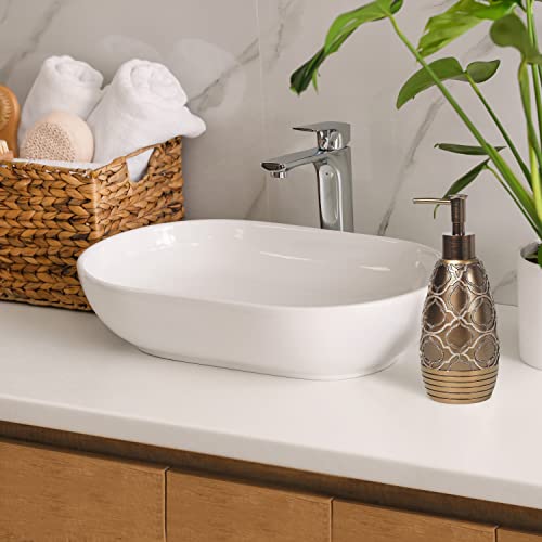 Popular Bath 824391 Soap Dispenser/Lotion Pump, Spindle Collection, Gold - Image 4