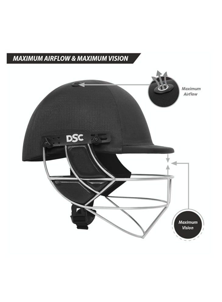 DSC Defender Cricket Helmet |Size : Large | For Boys and Men | Adjustable Steel Grill | Back Support Strap | Lightweight - Image 3