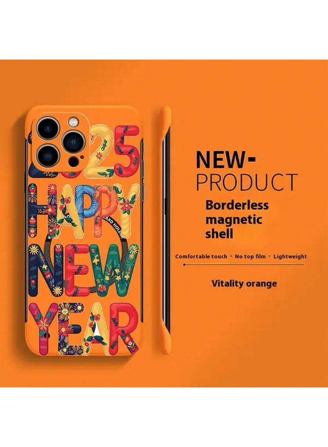 Orange Flower New Year Phone Case for iPhone 11 Magnetic Borderless - Image 2
