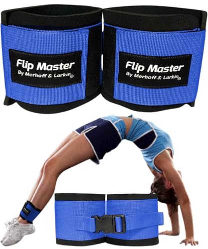 Merhoff Larkin Flip Master Ankle Straps Tumbling Trainer | Gymnastics & Cheerleading Equipment For Back Flip/Tuck & Handspring Form | Adjustable Band for Girls, Boys & Adults | For Cheer, Dance & Gymnastic Practice - Image 1