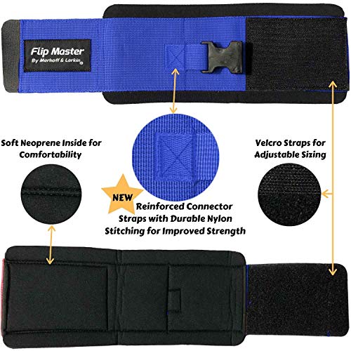 Merhoff Larkin Flip Master Ankle Straps Tumbling Trainer | Gymnastics & Cheerleading Equipment For Back Flip/Tuck & Handspring Form | Adjustable Band for Girls, Boys & Adults | For Cheer, Dance & Gymnastic Practice - Image 3
