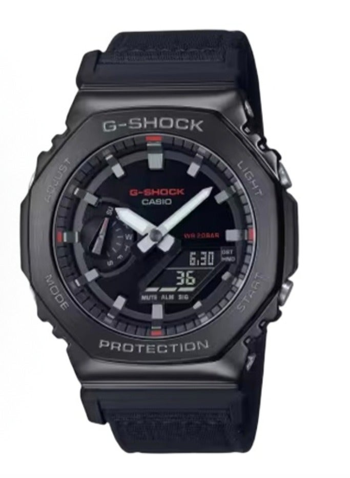 EDIFICE CASIO quartz movement canvas strap men's watch black dial CASIO watch - Image 1