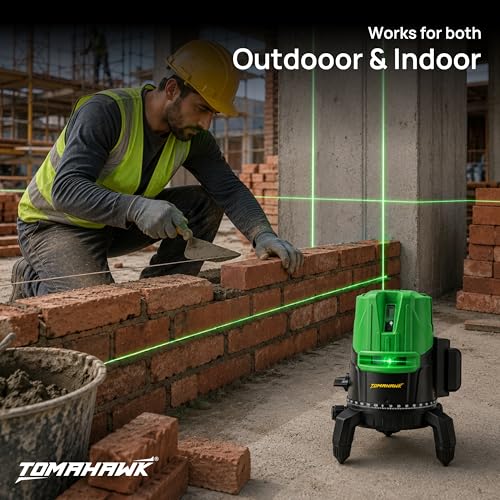 TOMAHAWK Professtional TLL-B-05-N 5 Lines 3D Horizontal and vertical green laser cross self leveling laser level - Waterproof and Rechargeable - Image 2