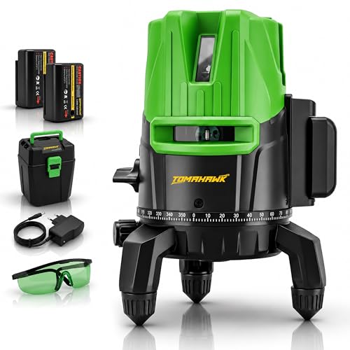 TOMAHAWK Professtional TLL-B-05-N 5 Lines 3D Horizontal and vertical green laser cross self leveling laser level - Waterproof and Rechargeable - Image 1