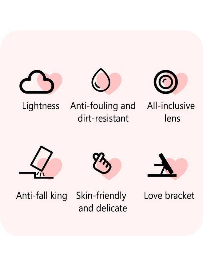 TEAM LUXURY Samsung Galaxy Z Flip 5 Phone Case Flip Cover with Anti-lose Love Heart Ring Ultra-Thin Folding Protective Shockproof Protector with Phone Holder for Samsung Galaxy Z Flip 5 5G  - Image 5