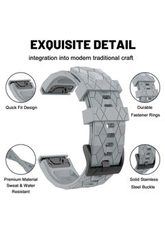 MYSNBKN Compatible with Fenix 7 Band 22mm Width Soft Silicone Watch Strap for Fenix 5/ Fenix 5 Plus/Fenix 6/ Fenix 6 Pro/Fenix 7/Forerunner 935/Forerunner945/ Approach S60 Smartwatch  - Image 3