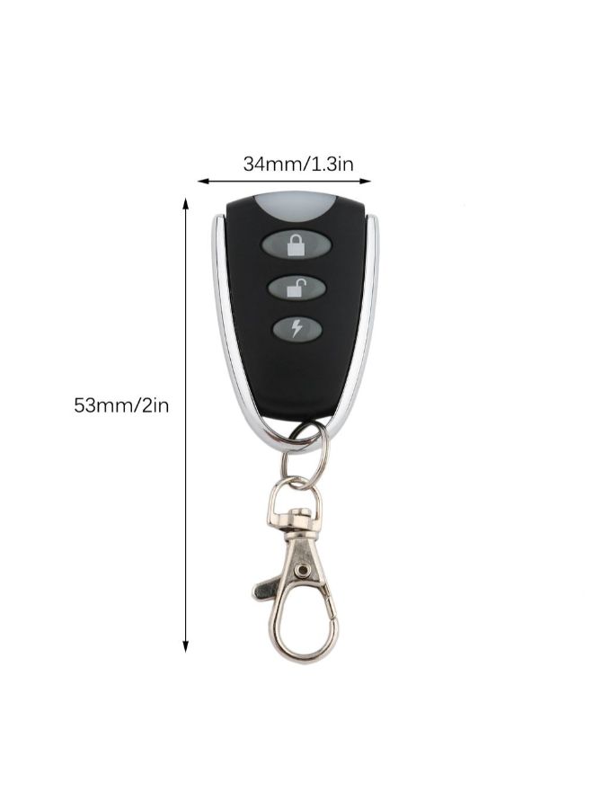 NIBEMINENT Universal 3 Buttons Remote Control Car Keychain Black  - Image 4