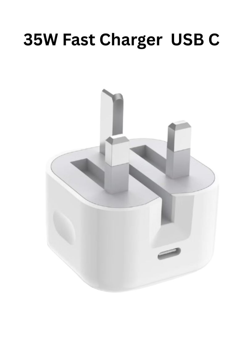 دا ارتفول بليند شاحن سريع 35 واط | شاحن حائط سريع USB C متوافق مع هواتف 15/14/14 Pro/14 Pro Max/13/12/SE2020/11/XR/XS Max/X/iPad - Image 1