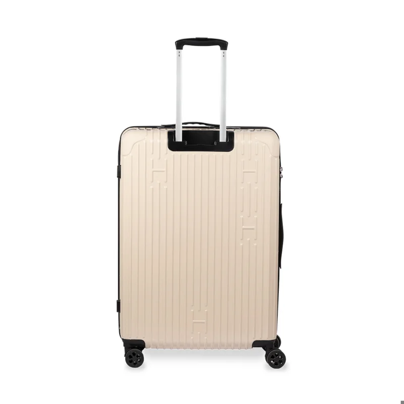 Hotel Collection  Hardside Expandable Check-In Luggage - 28 Inch Luggage with Spinner Wheels - Built-In Digital Weight Scale - TSA-Approved Lock - Champagne  | Best Price UAE