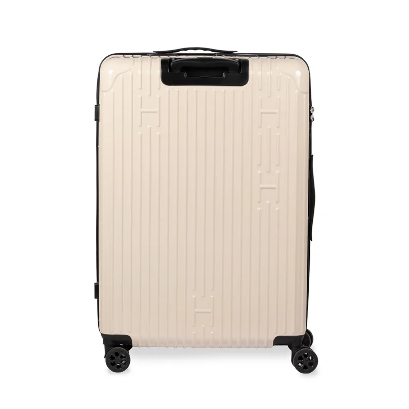 Hotel Collection  Hardside Expandable Check-In Luggage - 28 Inch Luggage with Spinner Wheels - Built-In Digital Weight Scale - TSA-Approved Lock - Champagne  | Best Price UAE