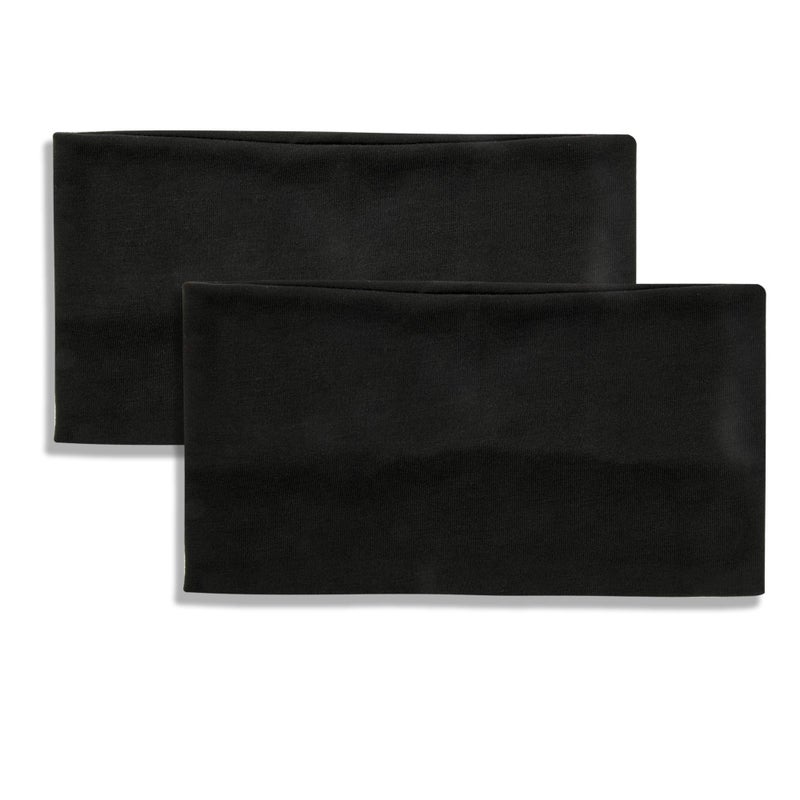 CM Extra Wide 5 Inches Soft Stretchy Yoga Fashion Headband, Black Color, 2 Pieces - Image 4