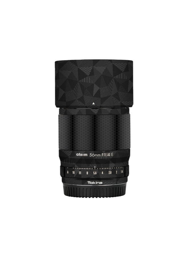 Loquat Walking Donkey Suitable For Tuli 56 F1.4 Lens Full-cover Color Change Sticker Skin Seamless Adhesive Protective Film 3M-Color:3M Circuit Black - Image 3