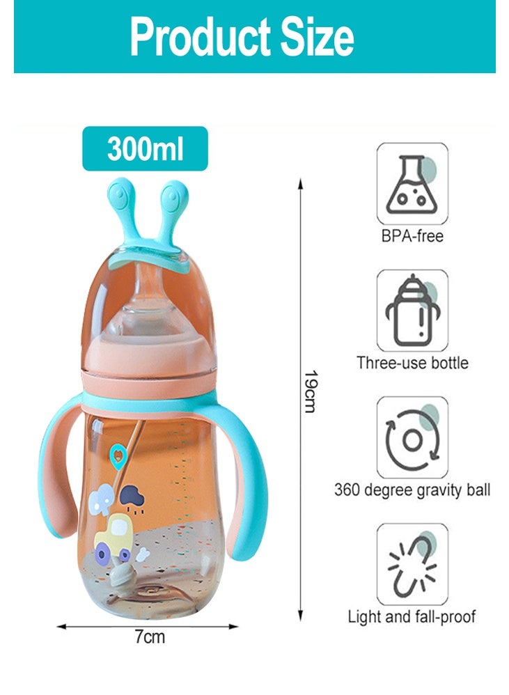 DMG TECH 3-in-1 Sippy Cup 300ml with Weighted Straw, Leak-Proof & Spill-Proof Toddler Cup, BPA-Free Soft Silicone Spout with Handles for Babies 6+ Months - Image 2
