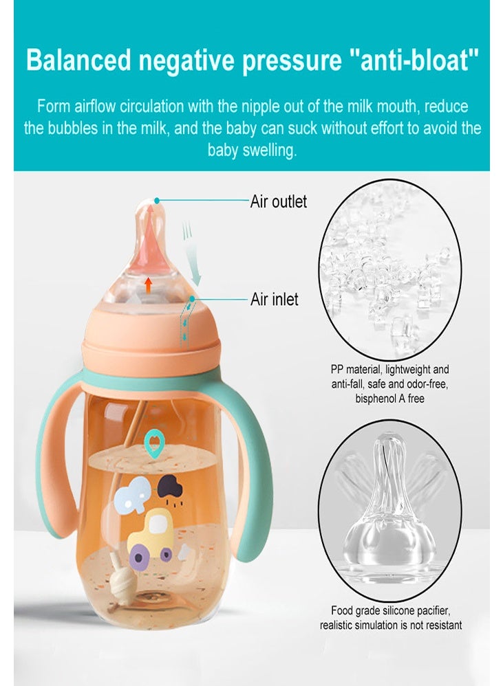 DMG TECH 3-in-1 Sippy Cup 300ml with Weighted Straw, Leak-Proof & Spill-Proof Toddler Cup, BPA-Free Soft Silicone Spout with Handles for Babies 6+ Months - Image 4