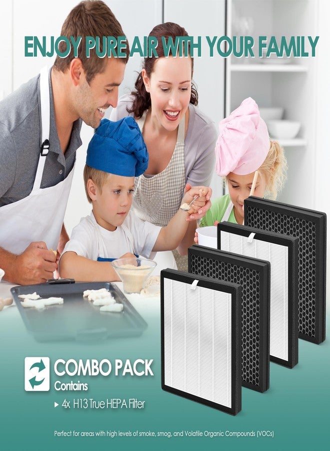 Keedal 4-Pack G3 H13 HEPA Filter Replacement Compatible with AMEIFU Air Purifier Replacement Filter for AMEIFU Air Purifier G3 Sferf-30 FXAP2W and Vewior Air Purifier Filter Replacement A3, Tailulu HQZZ-260 - Image 3