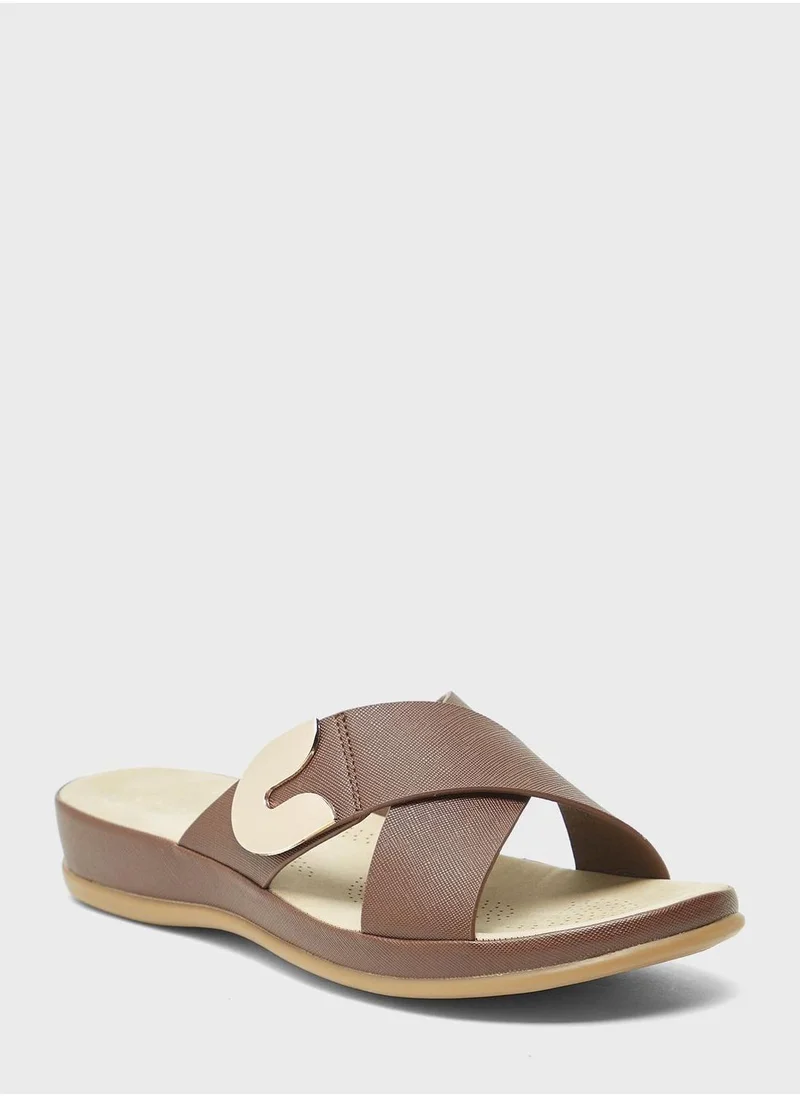 Le Confort X Strap Wedge Sandals