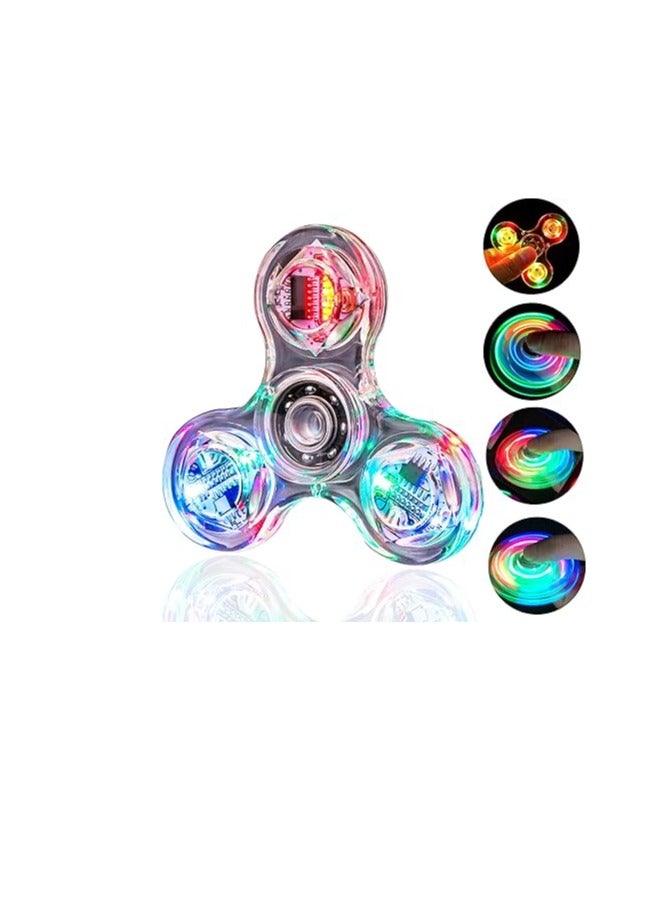 Crystal Led Light Fidget Toy Stress Relief Anti-Anxiety Brain Development Gift for Children and Adults (Crystal-White) - Image 1