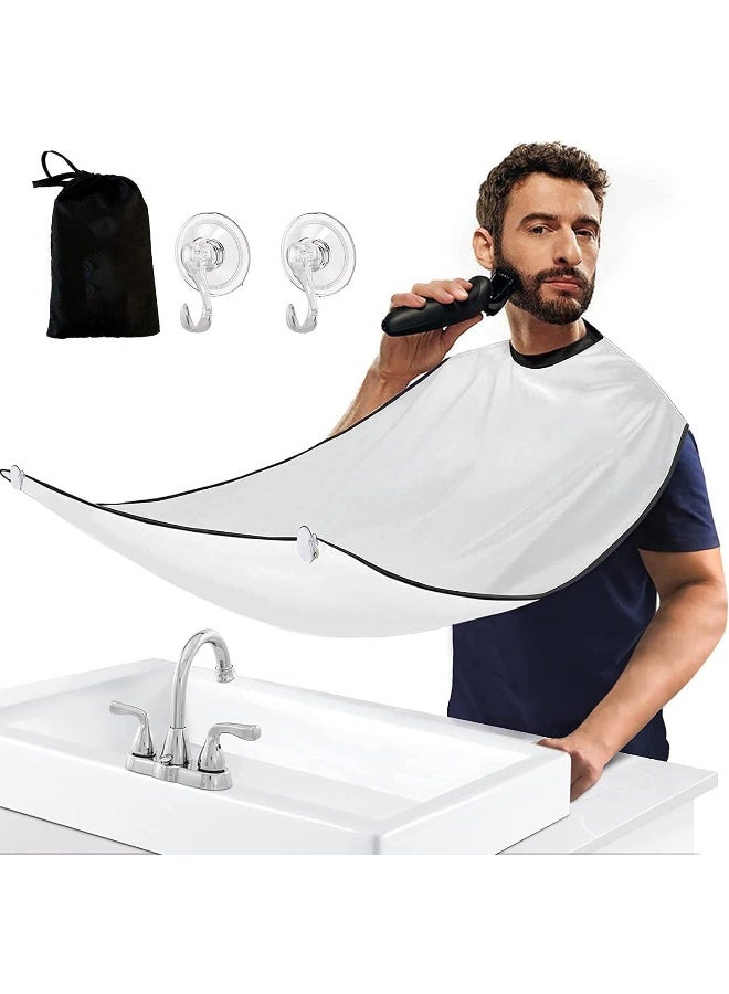 SHOWAY Beard Bib, Men's Shaving and Beard Trimming Apron, Beard Catcher, Non-stick Waterproof Shaving Cloth  - Image 1