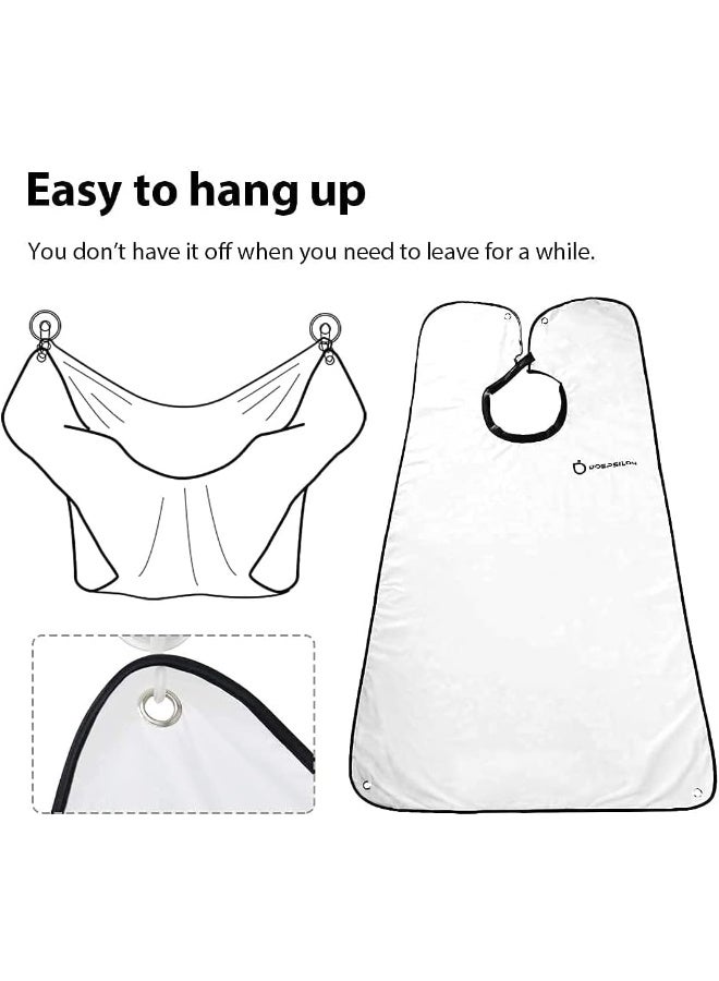 SHOWAY Beard Bib, Men's Shaving and Beard Trimming Apron, Beard Catcher, Non-stick Waterproof Shaving Cloth  - Image 5