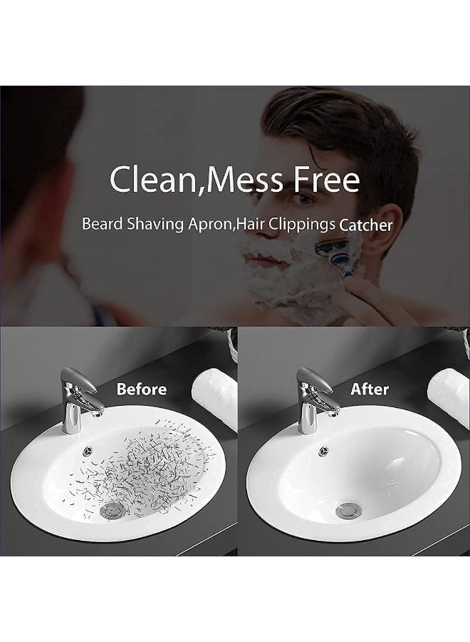 SHOWAY Beard Bib, Men's Shaving and Beard Trimming Apron, Beard Catcher, Non-stick Waterproof Shaving Cloth  - Image 4