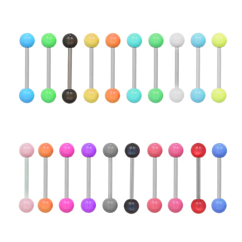 Fashionable Earring Tongue Ring Stainless Steel Body Tongue Piercing Barbell Stud - Image 1