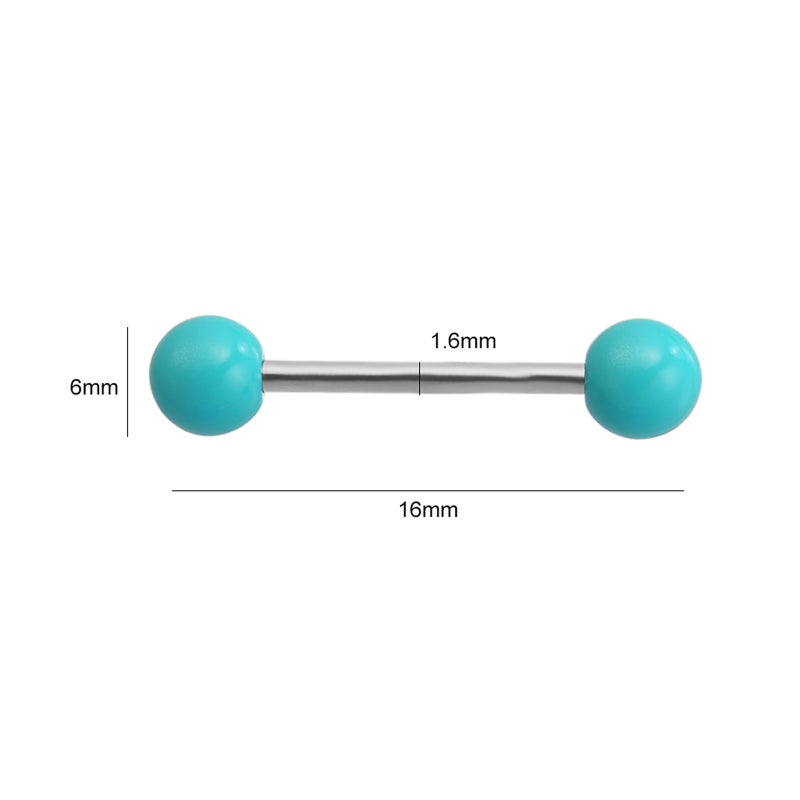 Fashionable Earring Tongue Ring Stainless Steel Body Tongue Piercing Barbell Stud - Image 3