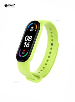 INEIX Soft Silicone Replacement Strap For Xiaomi Mi Band 6 - Light Green  - Image 1