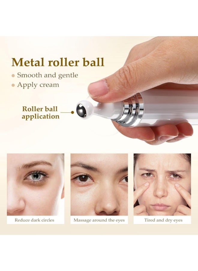 عبوة كريم العين الدوارة، زجاجة بلاستيكية للزيوت العطرية مقاس 20 سم، بكرة عطر قابلة لإعادة التعبئة، زجاجة فارغة لكريم الوجه للوقاية من الشمس - Image 3