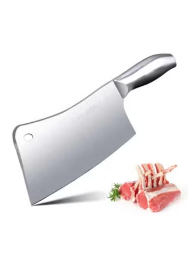 Professional Stainless Steel Kitchen Cleaver - Heavy Duty Meat and Bone Chopping Knife - Ultra-Sharp Integrated Steel Design - Ideal for Butchery & Heavy Cooking. - Image 3