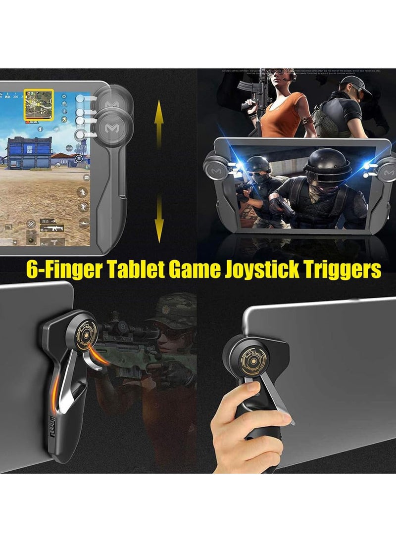 Beauenty PUBG Controller for Tablet,Six Finger Game Joystick Trigger Handle,L1R1 Shooter Aim on Gamepad Controller for iPad Tablet PUBG,Support 10-12.9 inch iPad and Tablet  - Image 2