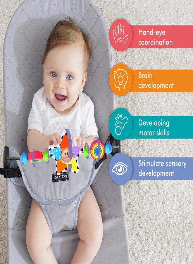 iGRATENS Baby Bjorn Bouncer Toy Bar, Upgrade Toy for Baby Bouncer Soft & Bliss, Easy to Attach and Remove, Child-Friendly Materials, Exciting Design for Curious Babies, Pentagram - Image 2