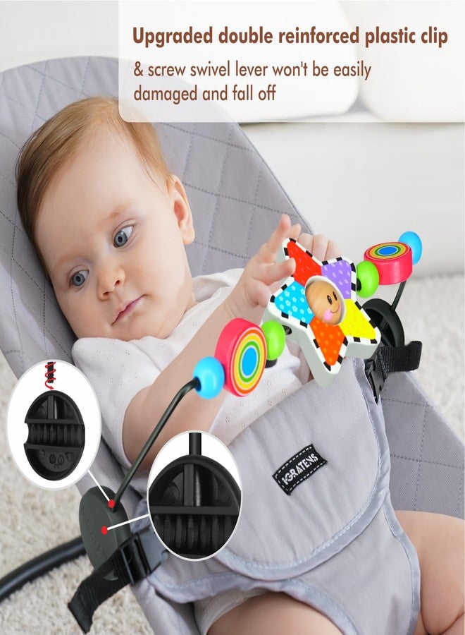 iGRATENS Baby Bjorn Bouncer Toy Bar, Upgrade Toy for Baby Bouncer Soft & Bliss, Easy to Attach and Remove, Child-Friendly Materials, Exciting Design for Curious Babies, Pentagram - Image 3