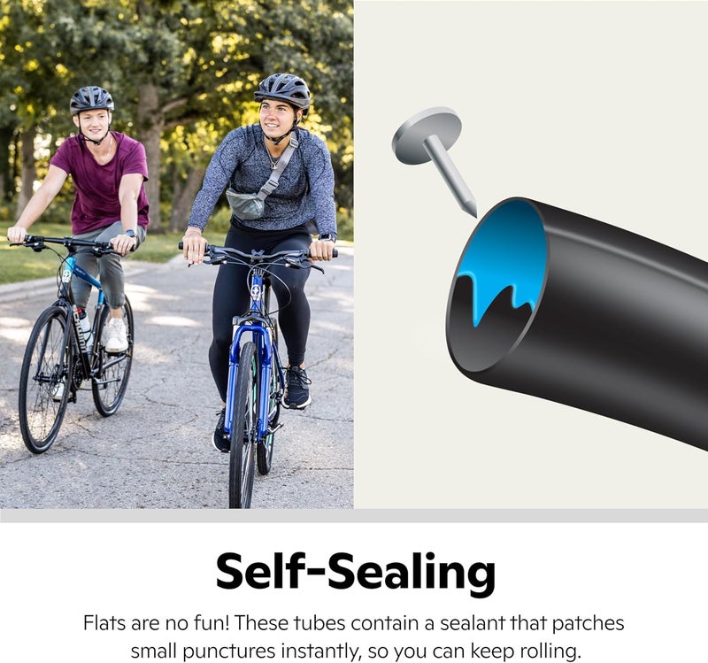 Schwinn Self-Sealing Replacement Bike Inner Tube, 700c x 35-42mm, Schrader Valve, Black - Image 3