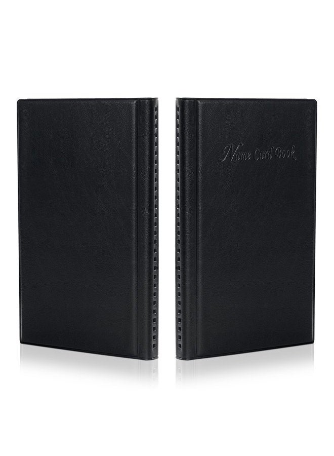 Petutu Business Card Holder Organizer Book - PU Leather, 2 Pack Total for 600 Business Cards - Image 3