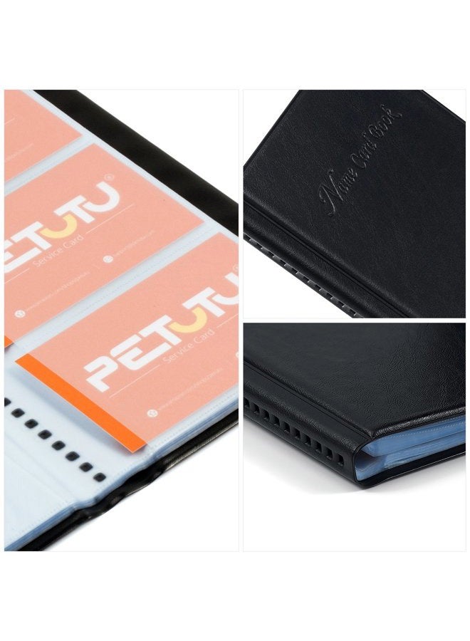 Petutu Business Card Holder Organizer Book - PU Leather, 2 Pack Total for 600 Business Cards - Image 4