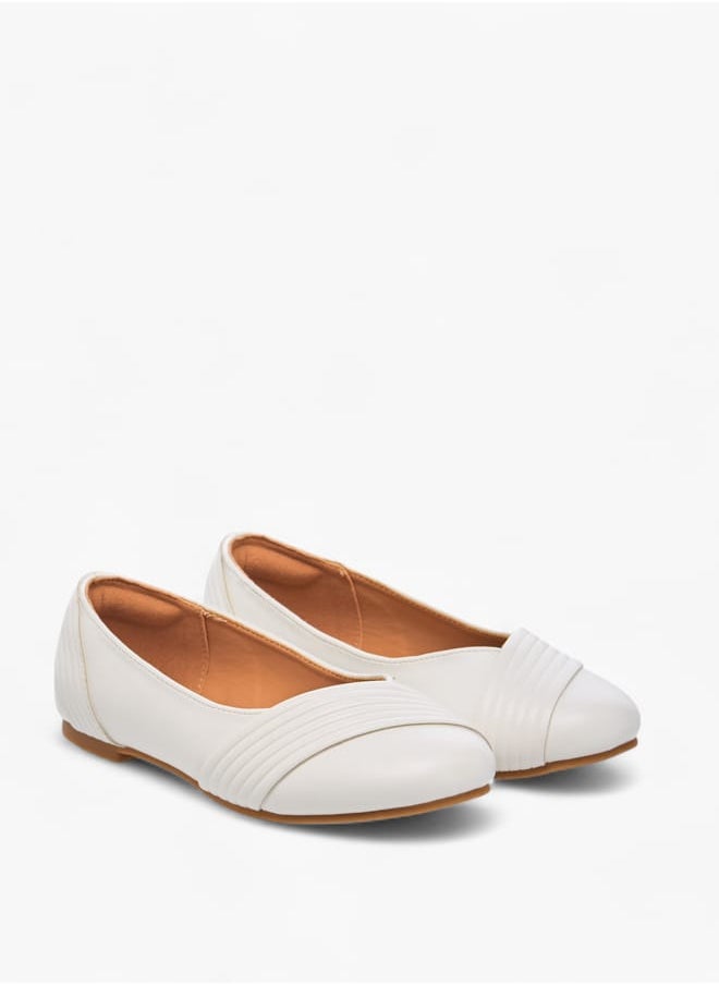 Little Missy Girls Solid Slip-On Ballerina Shoes  - Image 2