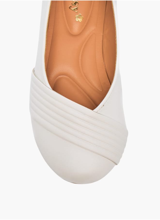 Little Missy Girls Solid Slip-On Ballerina Shoes  - Image 4