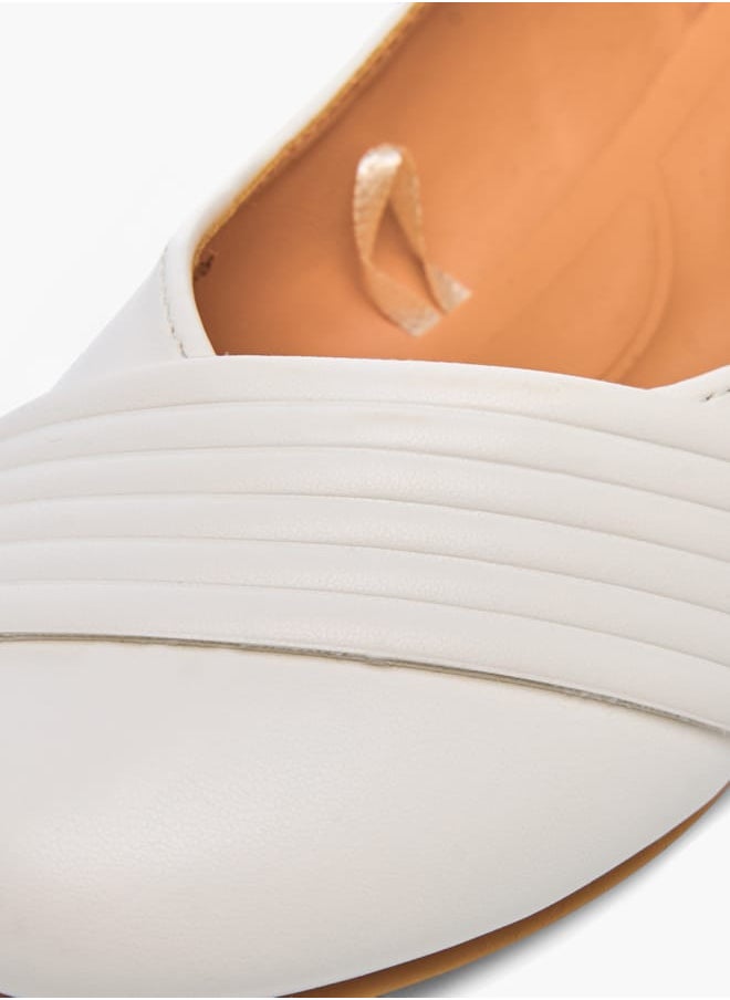 Little Missy Girls Solid Slip-On Ballerina Shoes  - Image 5
