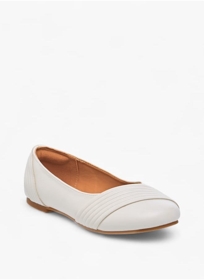 Little Missy Girls Solid Slip-On Ballerina Shoes  - Image 1