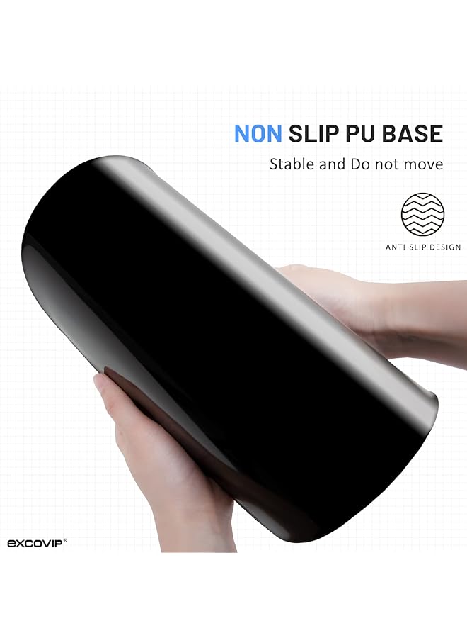 إكسوفيب وسادة ماوس جل من إسفنج الذاكرة لدعم المعصم وسادة ماوس مريحة وناعمة لأجهزة الكمبيوتر المحمولة وأجهزة ماك بوك والمنزل والمكتب باللون الأسود 9391 - Image 4